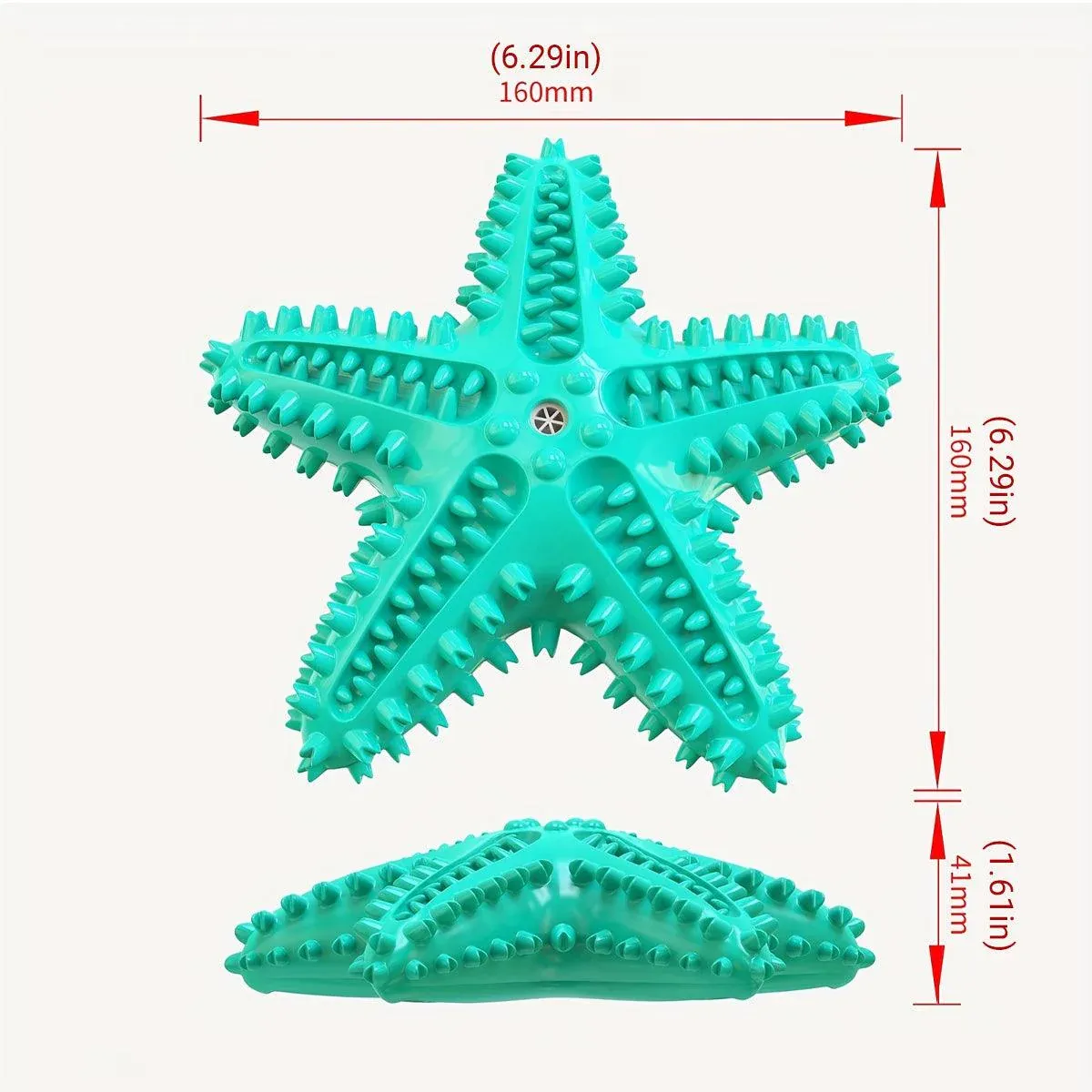 Pet Starfish Floating Dog Toy Audible Water Toy for Dogs Interactive Play Fun - Yellow — image 4