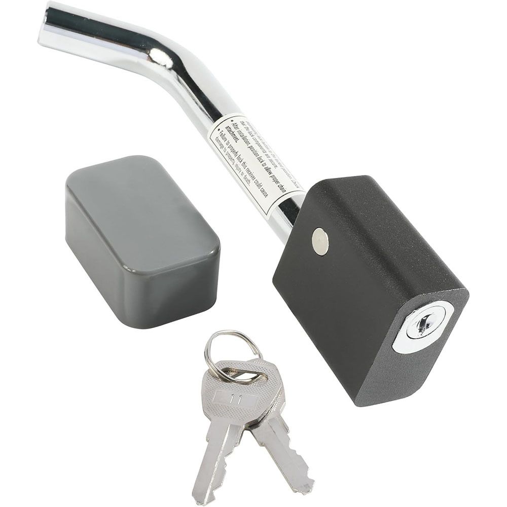 Trailer Hitch Locks, Car Accessories Hitch Pin Lock, Locking Hitch Pin with Keys, Dia 5/8 Inch Bent Pin for Class III IV 2 2-1/2 Inch Receiver