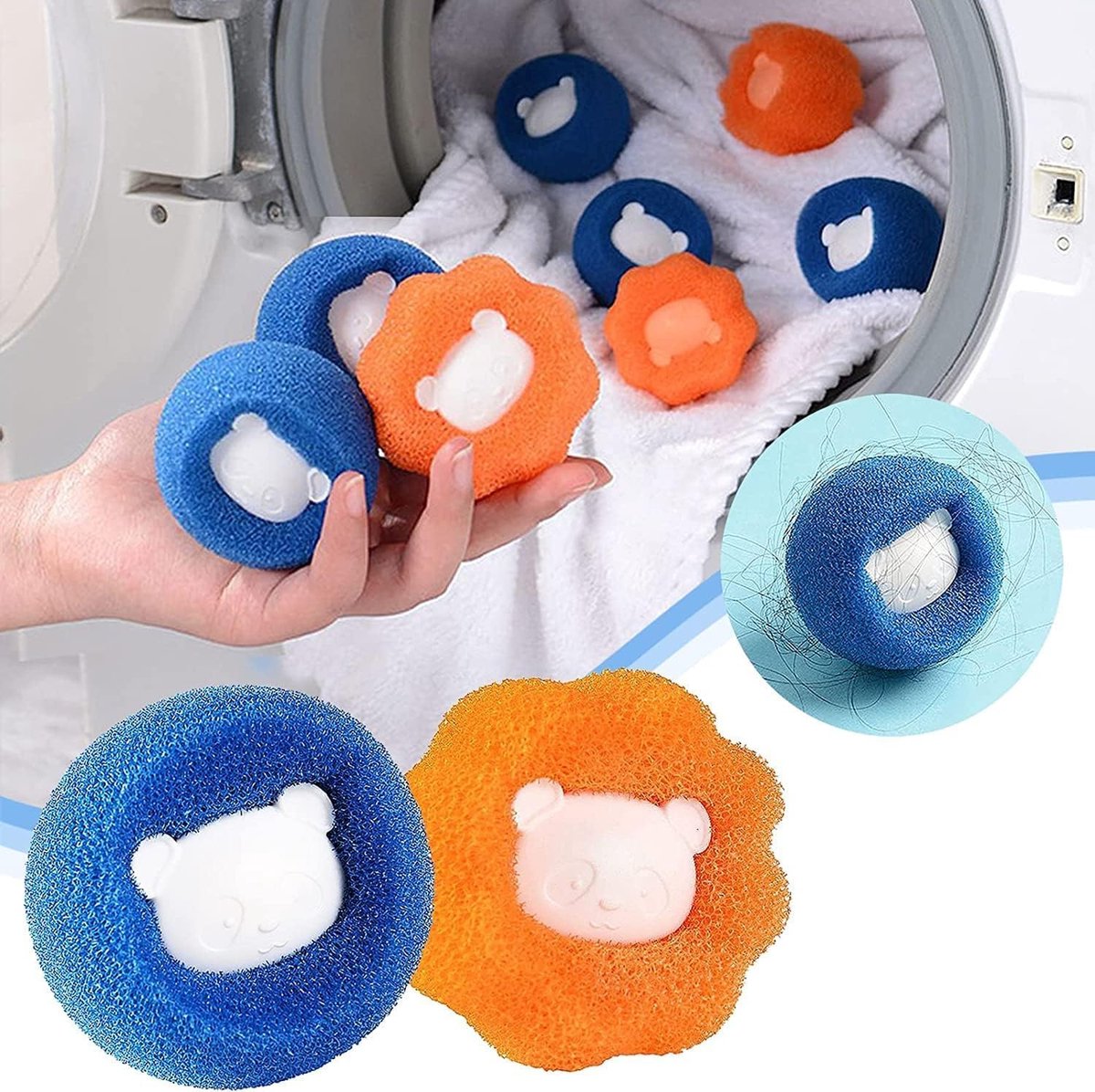 Washing Machine Laundry Balls - 12 Pieces - Laundry Ball - Anti-Hair - Dryer Ball - Fabric Softener Ball - Dryer Ball - Anti-Rolling Laundry Ball - Cleaning — image 4