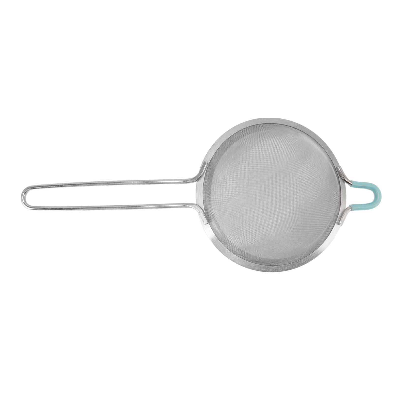 60 Mesh Fine Strainer Stainless Steel Handheld Flour Colander with Long Handle for Kitchen 14cm/5.5in — image 5
