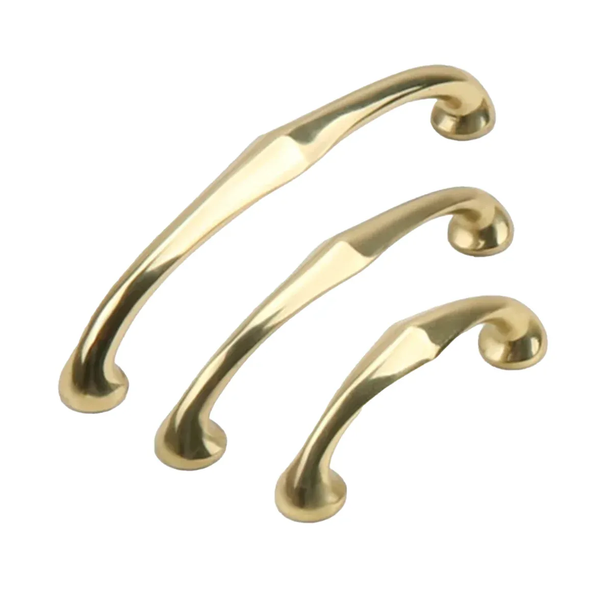 Copper Cabinet Handles Gold Drawer Pulls 3 Sizes Simple Closet Door Handle - 64mm โ image 3
