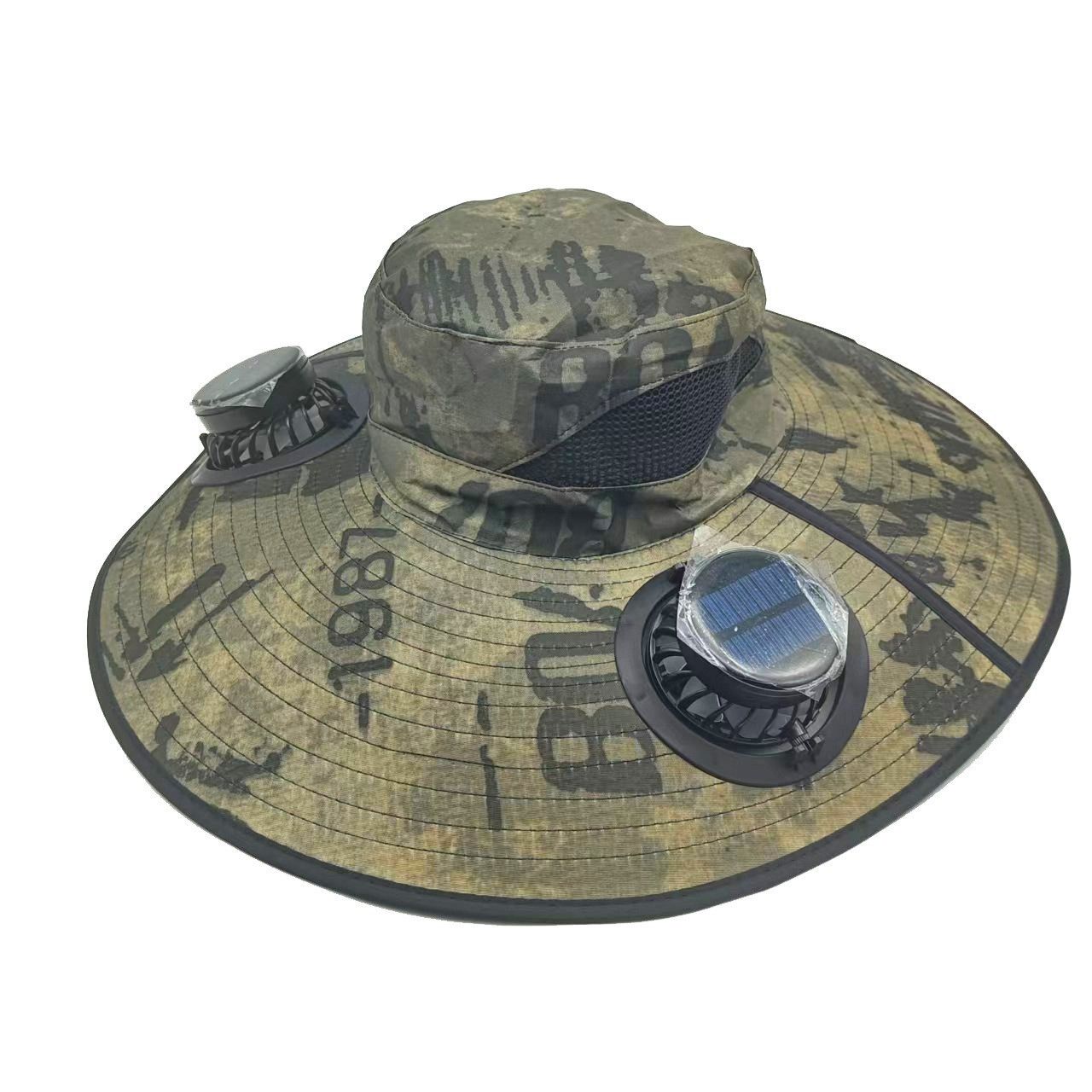 solar fan hat, solar powered hat, outdoor hat with fan, UV protection hat, wide brim hat, summer hat for hiking, fishing hat with fan, cooling hat