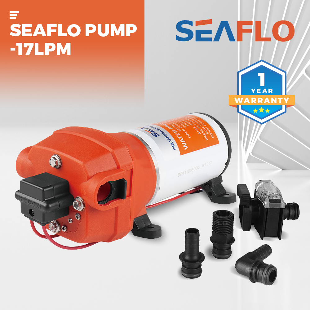 SEAFLO 12V Water Pump Pressure Diaphragm Self Priming Pump 4.5Gallons Per Min 17LPM 40PSI Water Booster for Caravan Motorhome Camper Trailer Boat Yacht — image 2