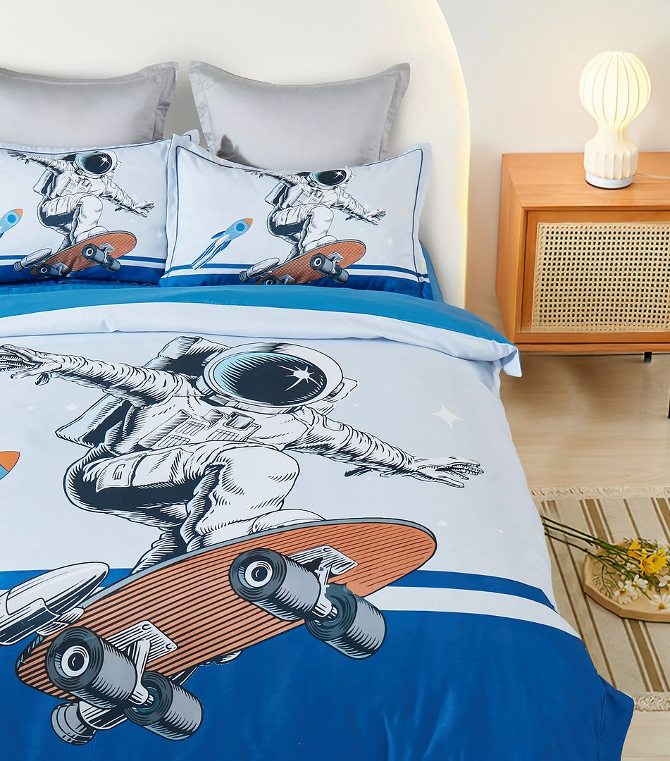 Astronaut Kids Quilt Cover Set - Double Size — image 3