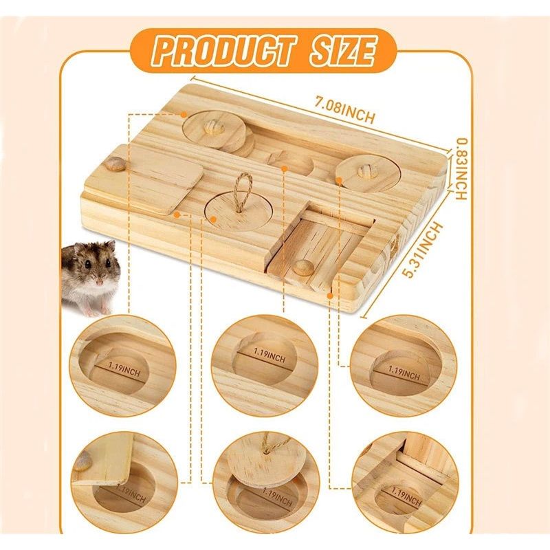 Wooden Bird Foraging Puzzle Toys for Parrots, Parakeet, Cockatiel, Sun Conures - Birds Interactive Mental Enrichment Toy โ image 5