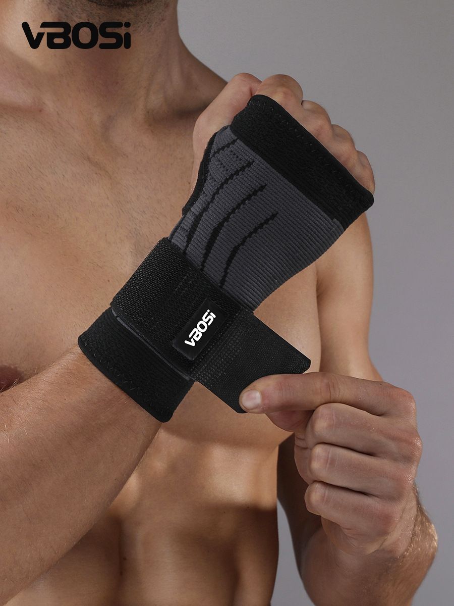 VBOSI Wrist Support Nylon Fitness Sports Protection Black (single pack) XL โ image 5