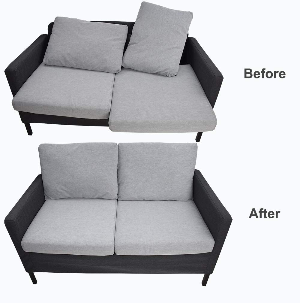 Non Slip Couch Cushion Pad, 100 × 150mm Hook Loop with Strong Adhesive to Keep Couch Cushion from Sliding (4PCS, Black) — image 5