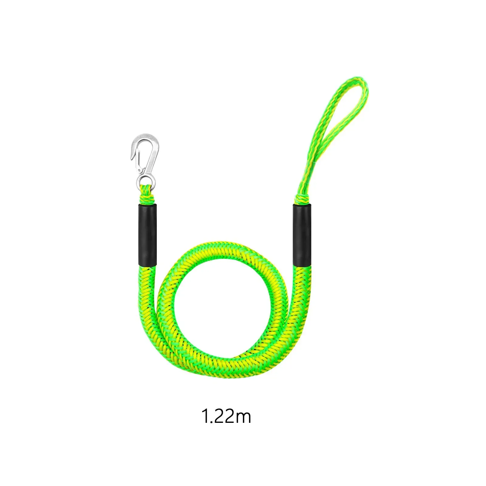 Green Bungee Dock Line Mooring Rope With Stainless Steel Clip for Boats Kayaks Watercraft and Pontoon — image 4
