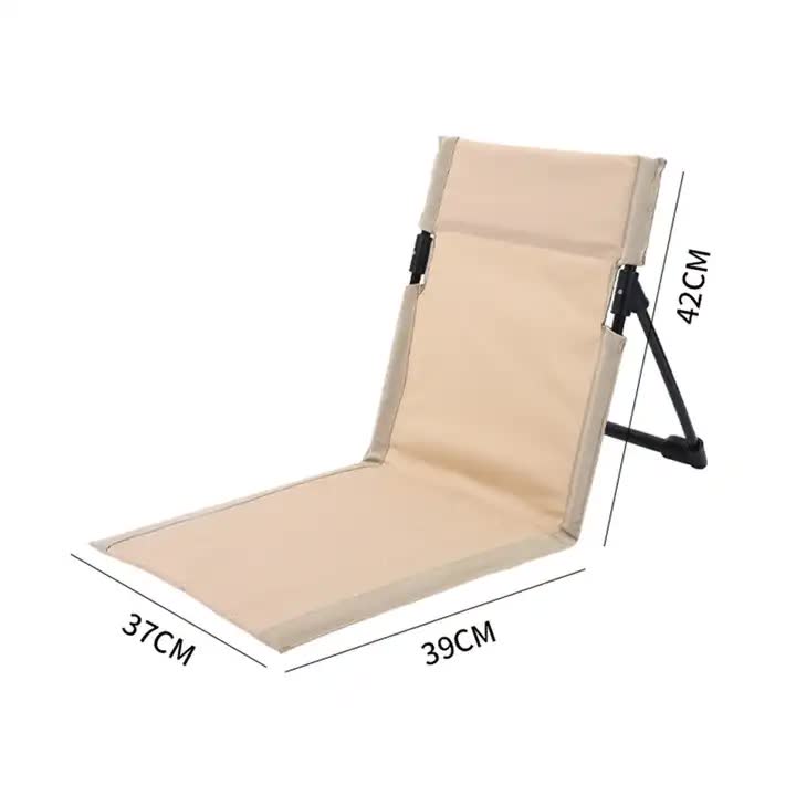 White Outdoor Folding Lawn Chair with Backrest - Lightweight, Portable Camping Chair, Beach & Park Recliner, Easy-to-Carry for Relaxing Outdoors — image 6