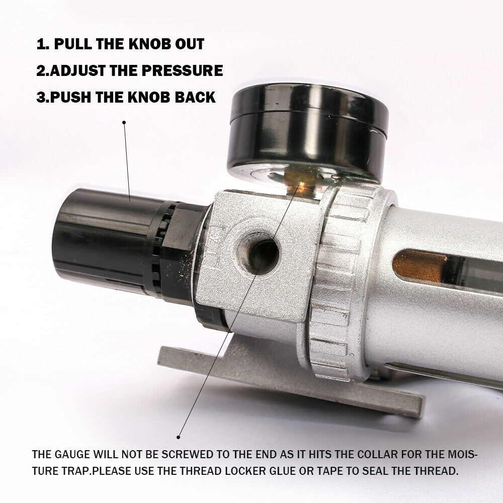 X-BULL Air Compressor Moisture Filter Water Trap Filter Regulator Mount Fitting — image 4