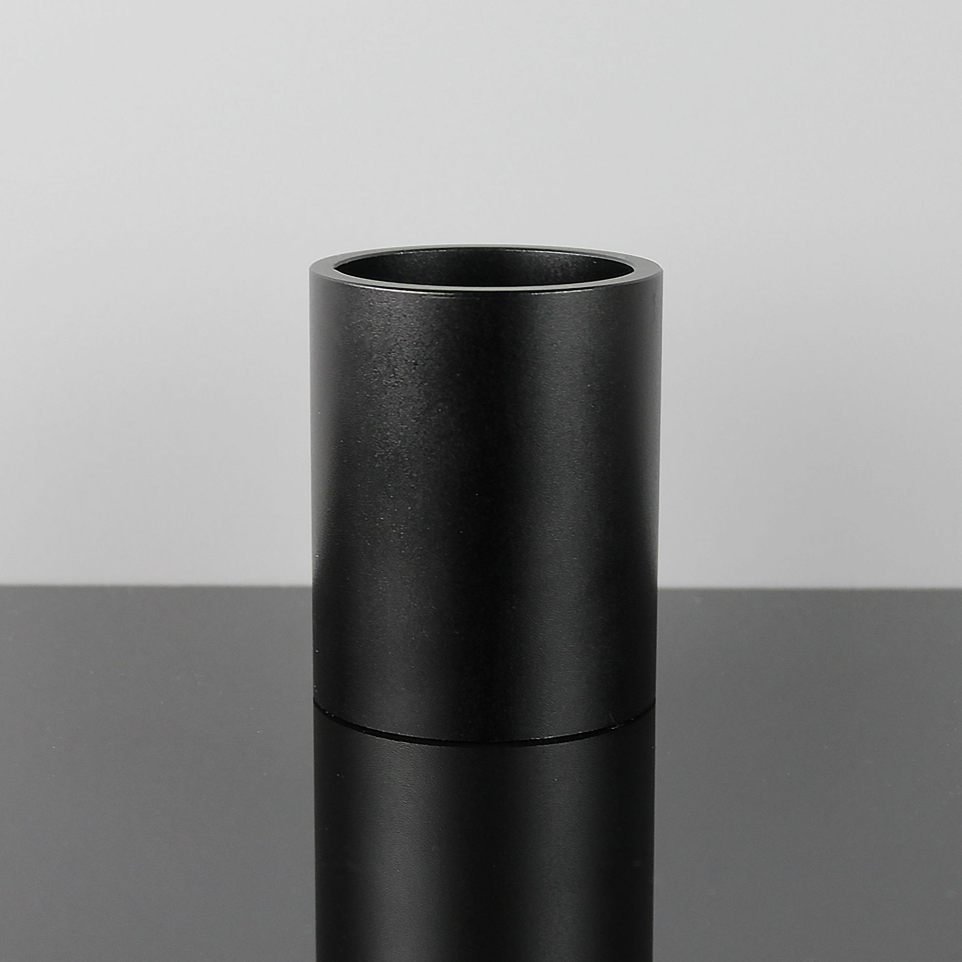Metal Pen Holder Aluminum Pencil Holder for desk, Round Desktop Organizer and Black Pencil Cup for Office, School, Home and Stationary Supplies(Black) — image 3