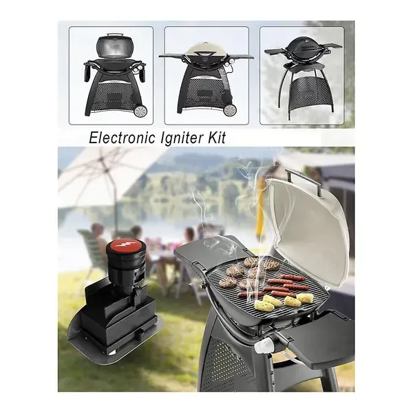 Grill Ignition Kit With Push Button Igniter Electrode Plug And Play for Q320 2008 and Q3200 2014 Gas Grills Black — image 4
