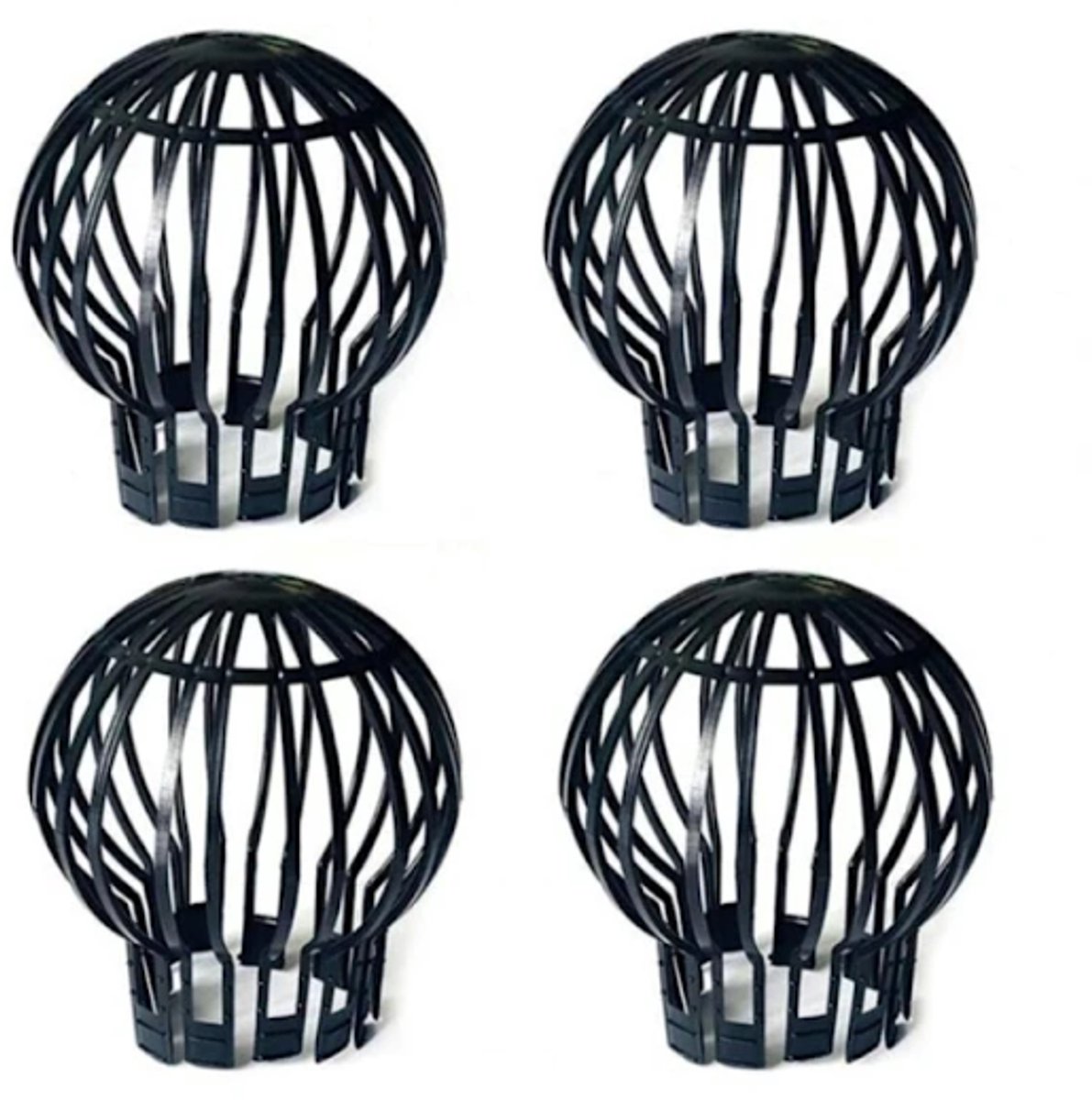 Pack of 4 - Plastic Drain Guards - Prevents drain pipes from becoming clogged by leaves, moss, mud, sludge, silt, balls and other debris