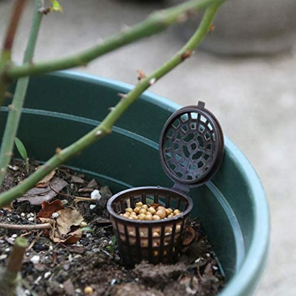 50 Pcs Fertilizer Baskets with Lid for Slow and Timed Release Fertilizers, Garden Nursery Pots Portable Aquarium Orchid — image 3