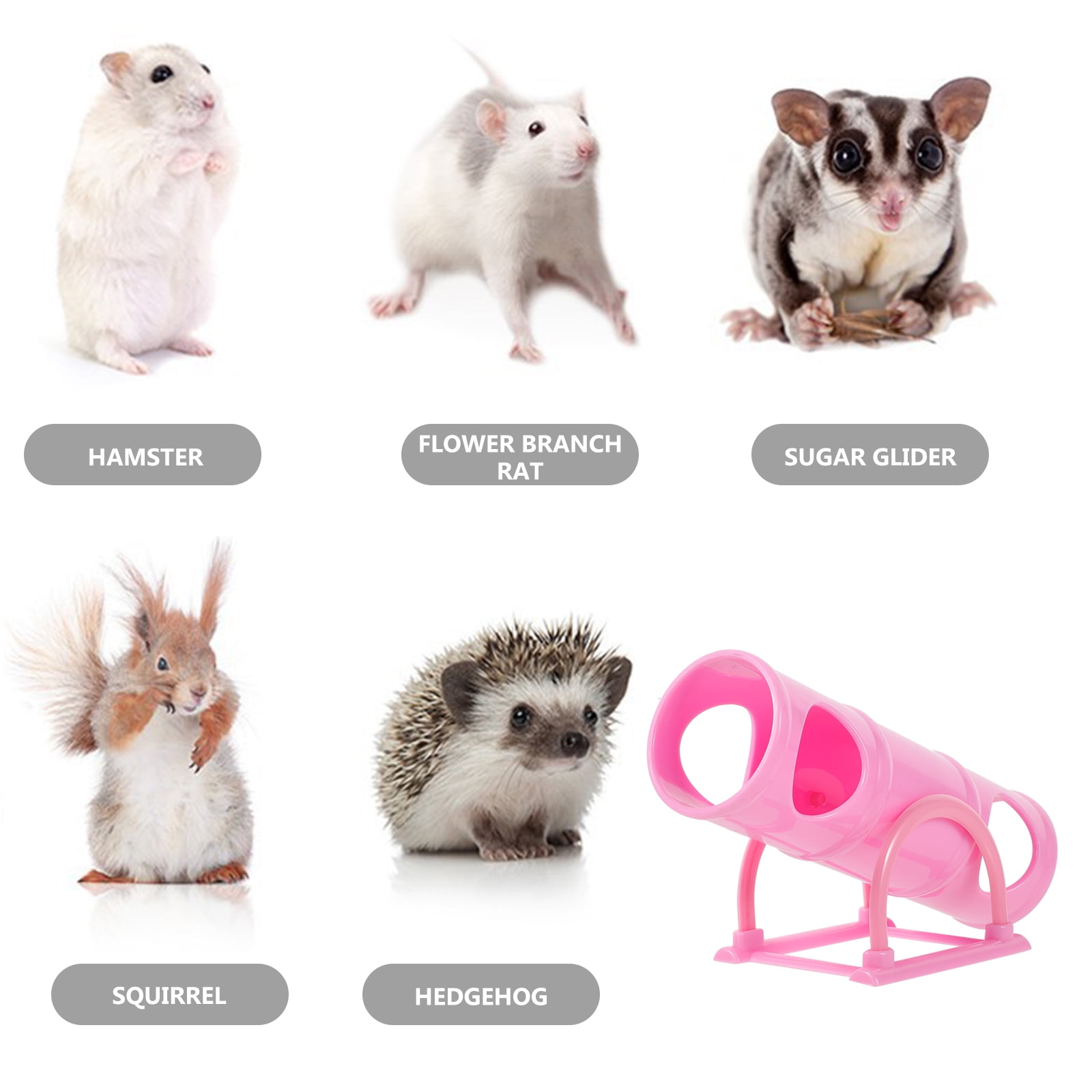 Pink Guinea Pig Toys Hamster Seesaw Pets Tunnel Small Animals โ image 5
