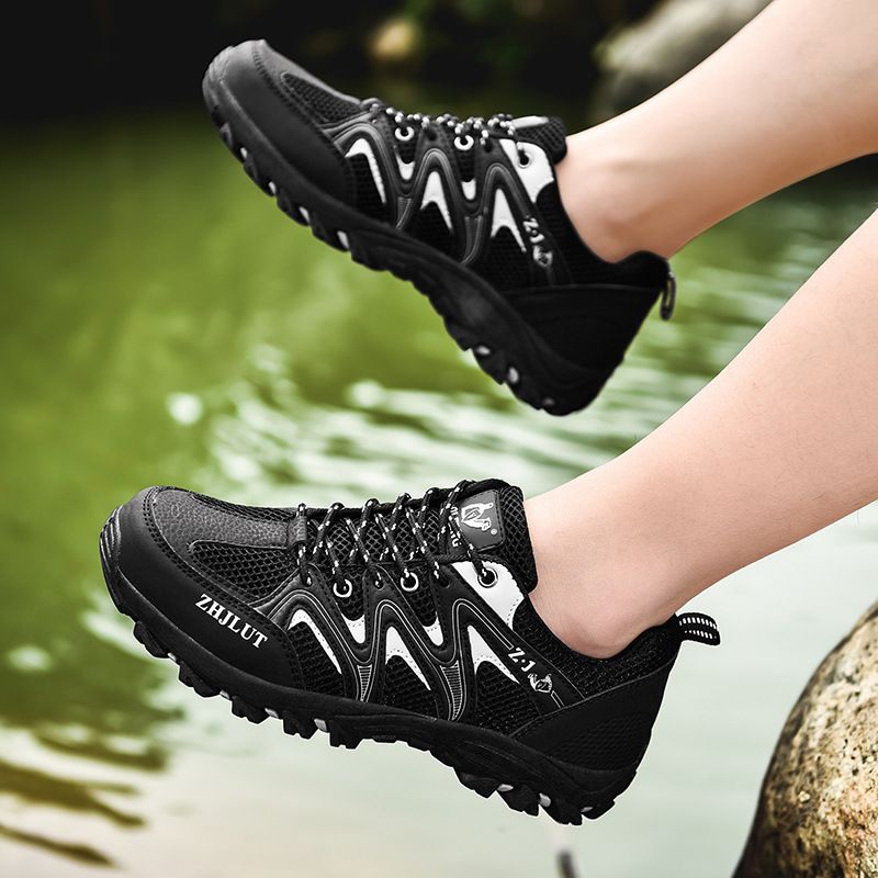 Qifeng Men Women Outdoor Breathable Hiking Shoes Black 40 — image 5
