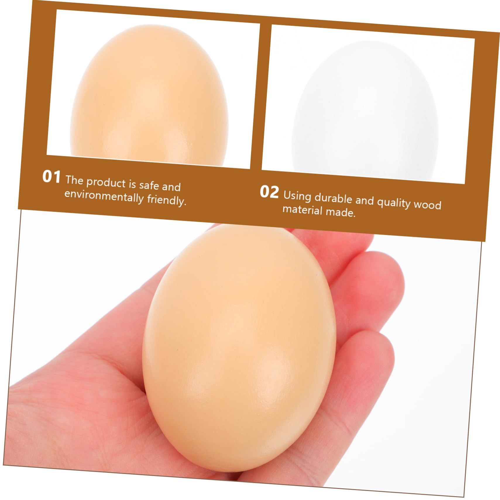 6pcs Easter Wooden Chicken Wooden Easter Eggs DIY Wooden Eggs Wooden Easter Egg Painting Kit Handmade Crafts Toys โ image 2