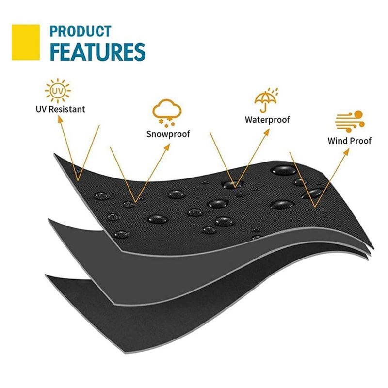 Container Aluminum Cover Rain Water Tank Oxford Cloth Sunshade Water Proof Protective Hood 1000 L Garden Water Tank Black โ image 5