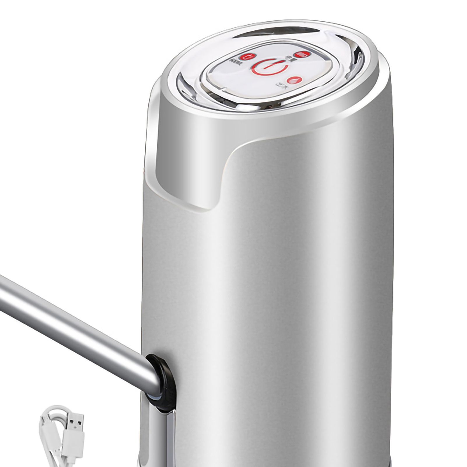 Water Dispenser ABS Electric USB Intelligent Quantitative Spray Lacquer Drink Pump for Outdoor Silvery โ image 3