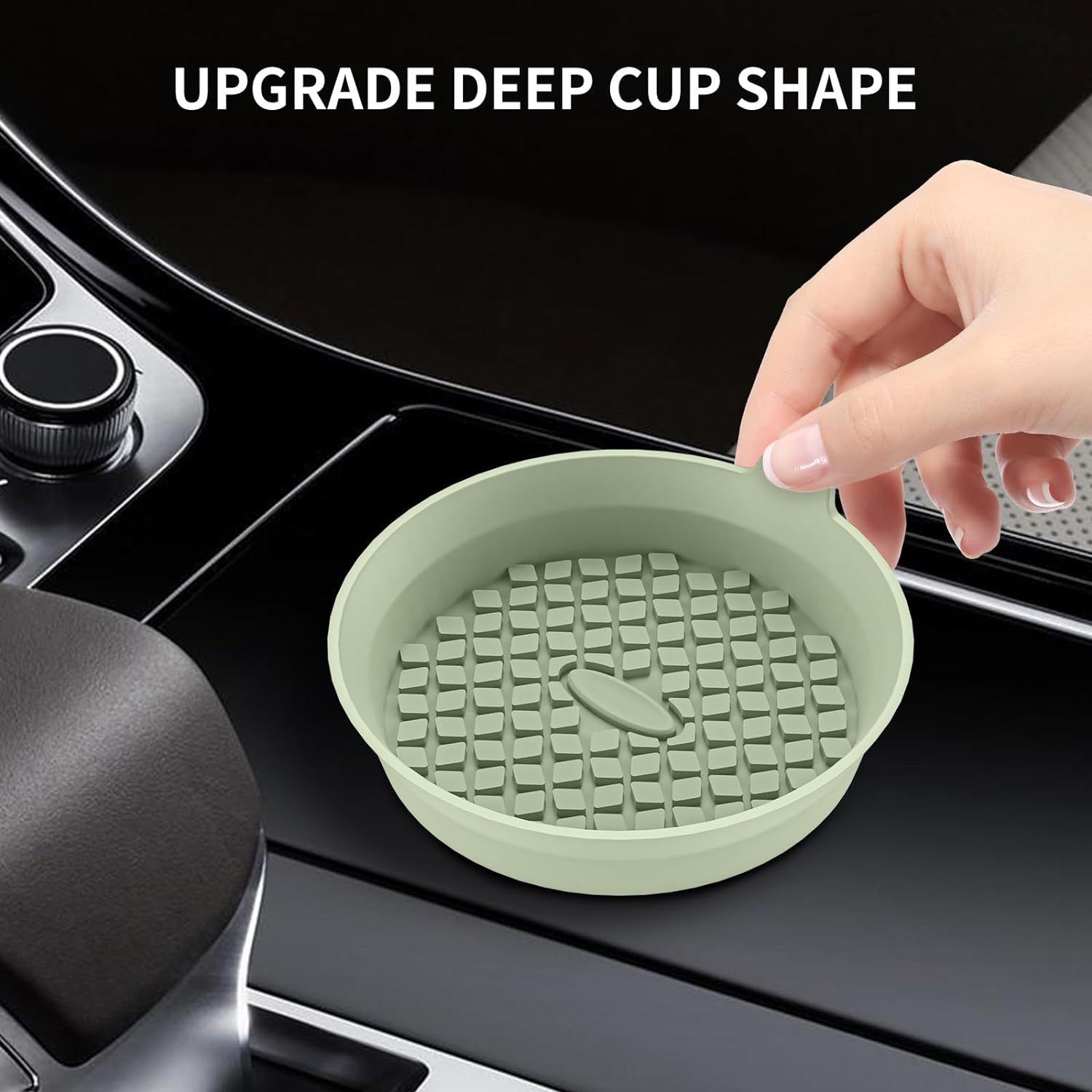 Coasters [4 Pack] Silicone Recessed Interior Accessories - Universal Non-Slip Holder Insert Coasters — image 2