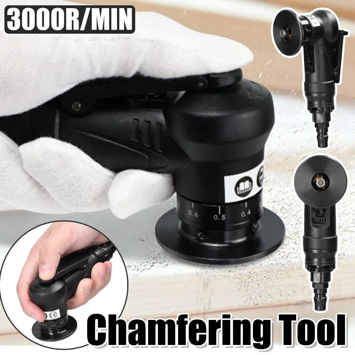Compact Pneumatic Chamfering Beveling Machine Air Tool for Trimming Deburring