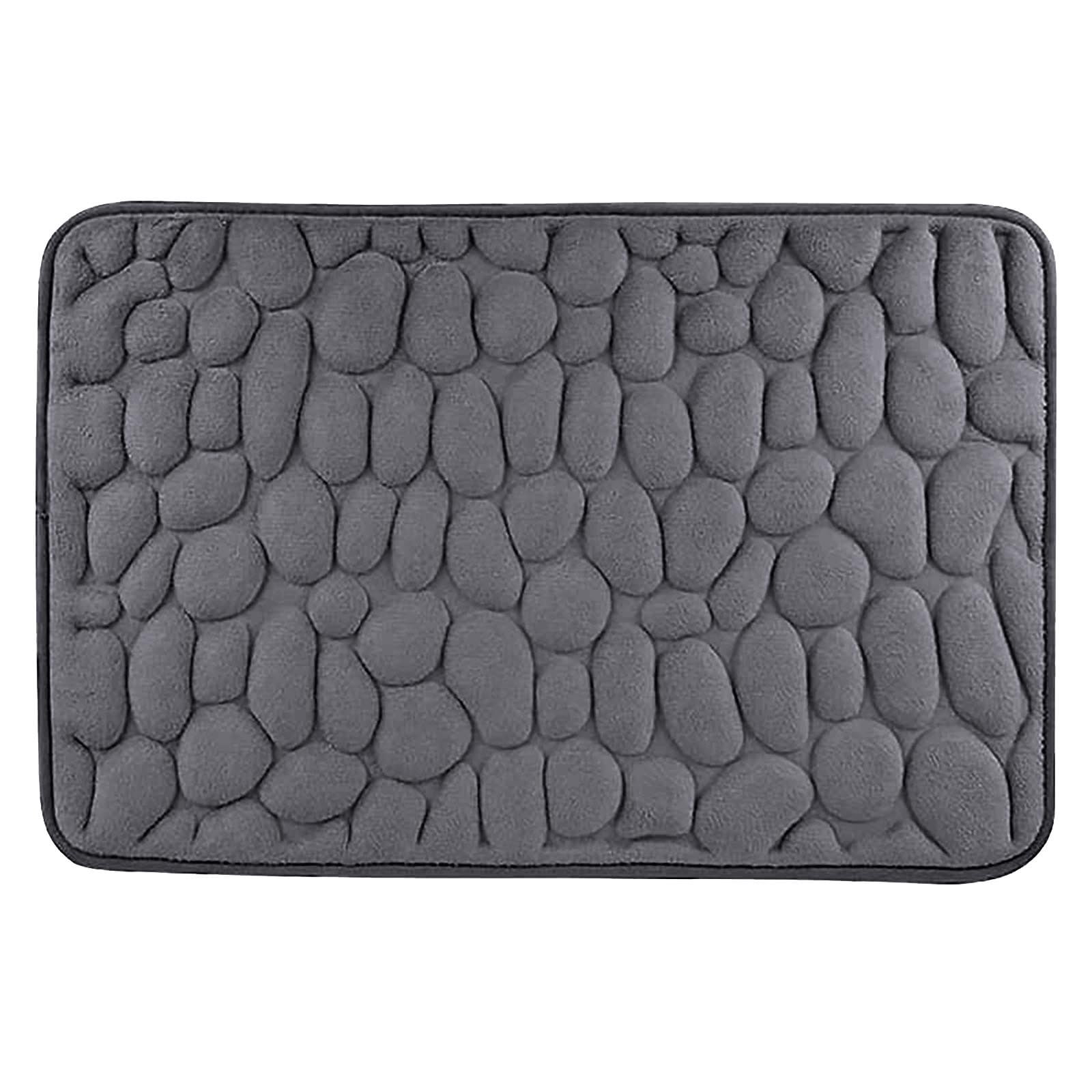 Bathroom Rugs - Ultra Absorbent Non-Slip Floor Bath Mat, Super Soft Shower Mat for Bath Tub, Machine Washable 16 × 24" (Brown) #C-Dark Gray — image 4