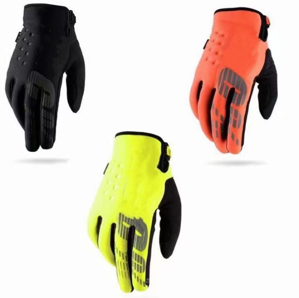 LOHAS FOX Winter Fleece Cycling Gloves Nylon Long Finger Bright yellow XL โ image 2
