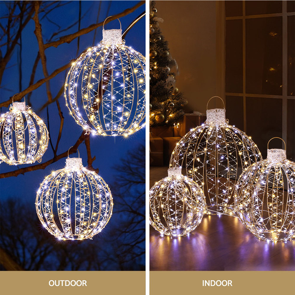 Jingle Jollys Christmas Lights 360 LED Fairy Light 3pcs Ball Decorations Set โ image 5