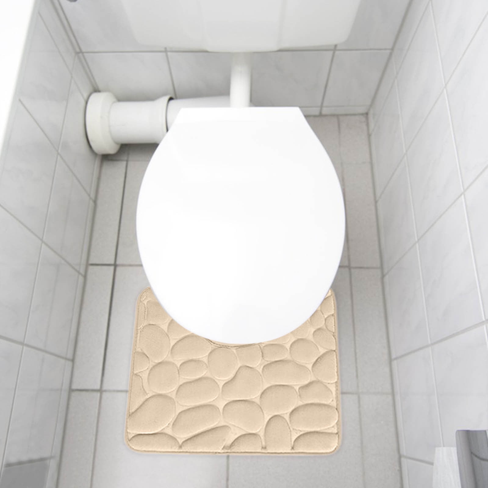 Bathroom Rugs Sets 4 Piece, Non Slip Memory Foam Bathroom Rugs, Machine Wash Bathroom Mat Set, Water Absorbent Bath Rug Set for Tub, Toilet and Floor As Show H โ image 5