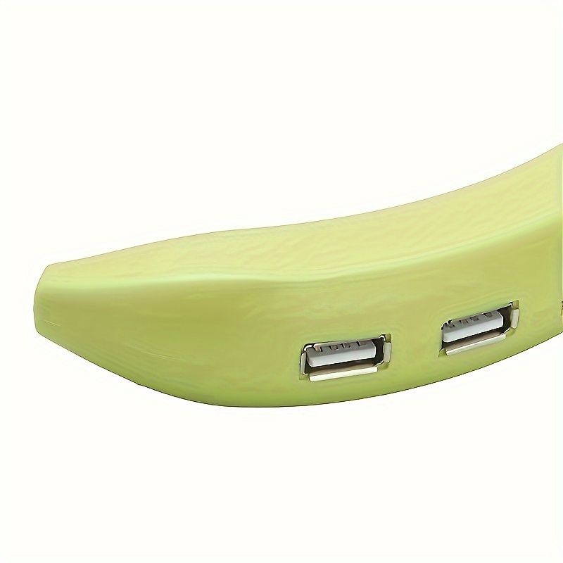 [Portable USB Hub] Banana-Shaped 4-Port USB 2.0 Hub - Portable & User-Friendly Expansion for All Your Devices Green — image 5