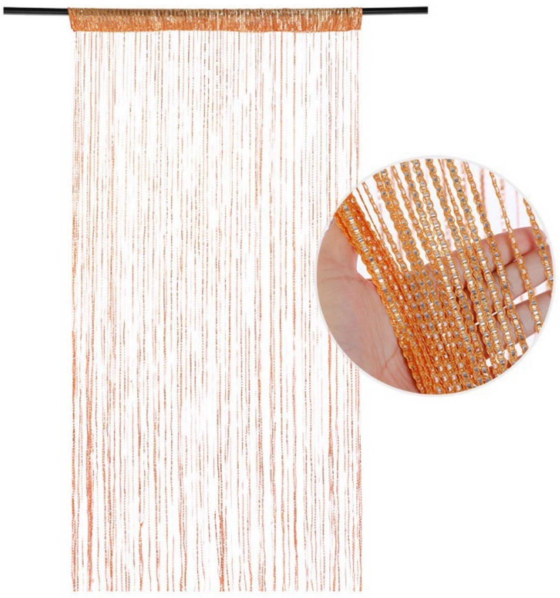 99*199 cm - Fly curtain - Screen door - Door curtain - Window decoration - Bead curtain - crystal bead coded door curtain - with tassels - wardrobe curtain