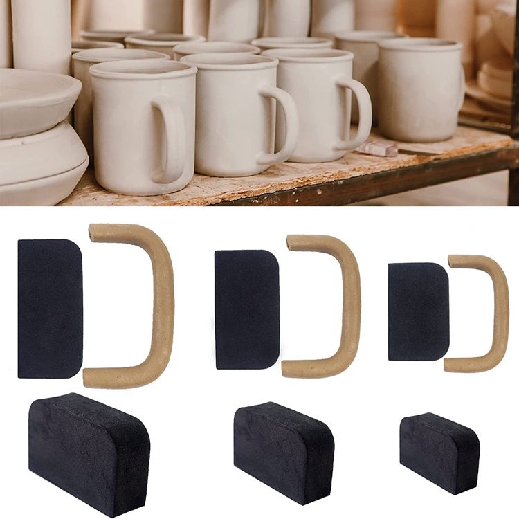 12 Pieces Mug Handle Making Tool for Pottery, Pottery Mug Handle Molds for Clay, Pottery Mug Handle Shaper Tools Various Sizes — image 3