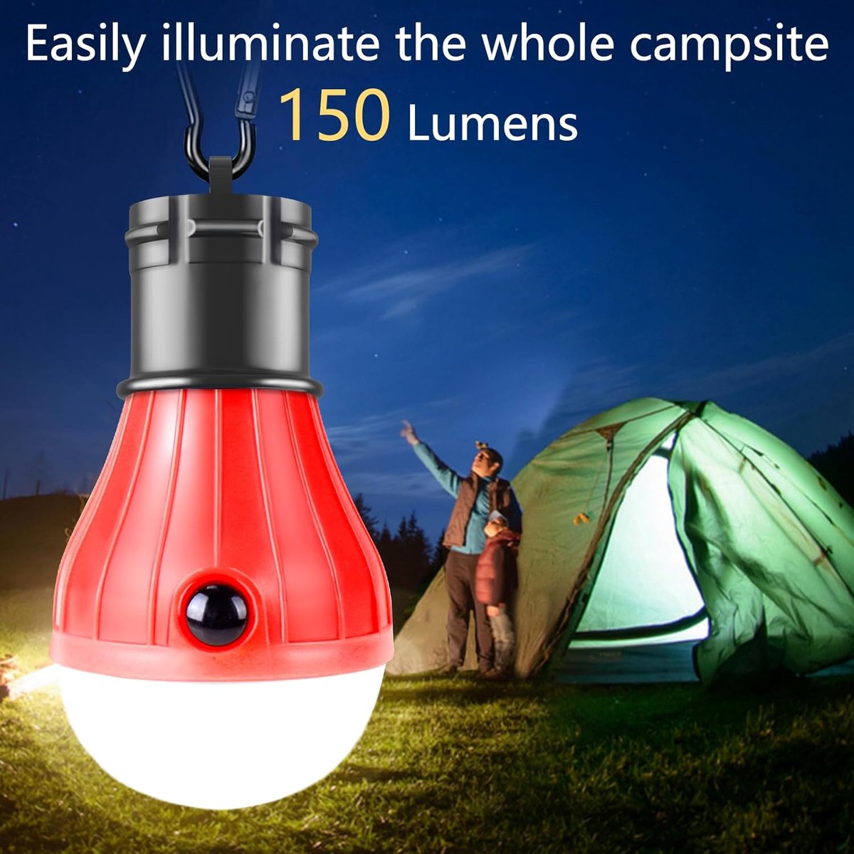 Camping Lamp - 4-Piece - Camping - Creative Adjustable LED Tent Lamp - Portable Camping Lamp - Camp Lamp - Tent Lighting - Lights - IPX4 Waterproof - Bright — image 3