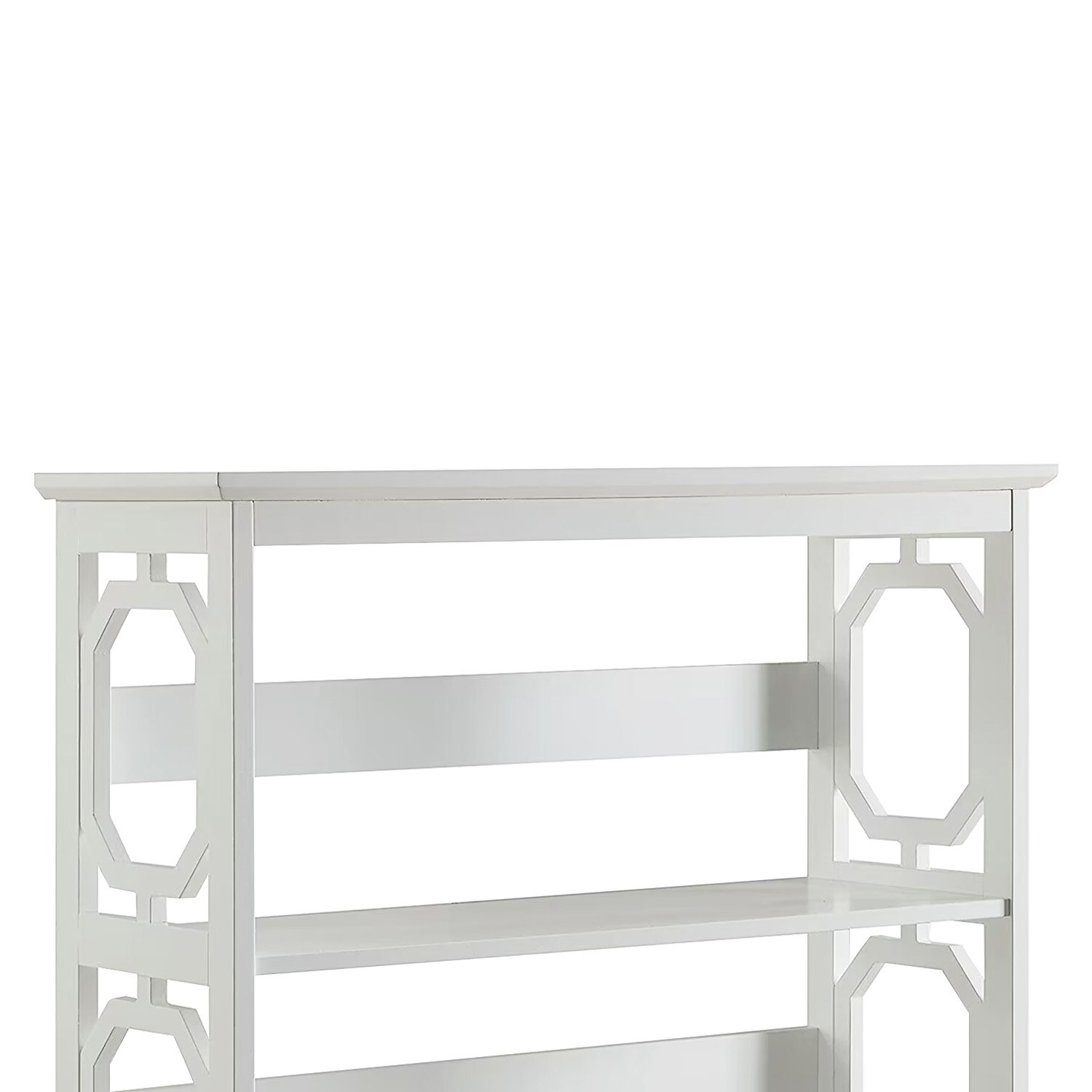 Sarantino Laurel 3-Tier Bookshelf Display Rack in White — image 4