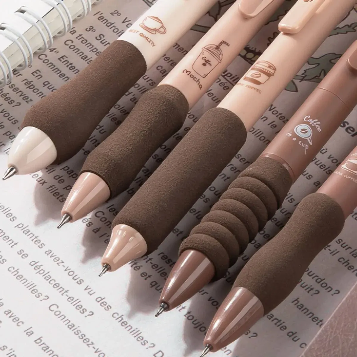 5pcs Quick Dry Ballpoint Pen Smooth Writing Instrument Office School Supplies - Blue โ image 5