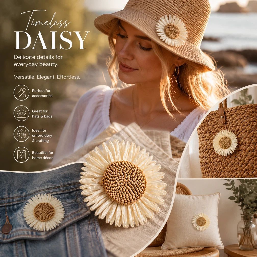 Ginger Yellow Boho Artificial Sunflower Daisy Clothing Ornament Set of 16 — image 2