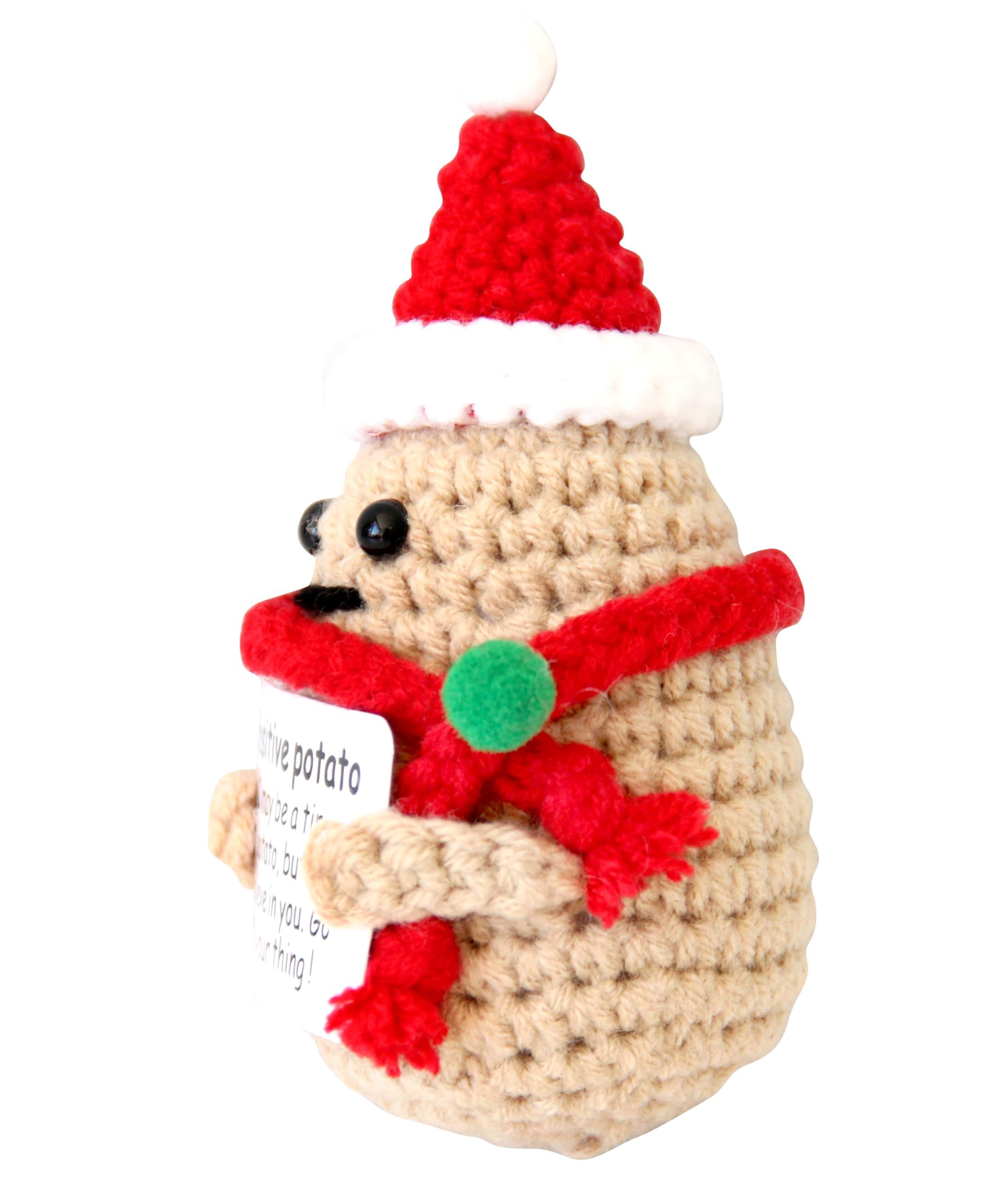 Cute Positive Funny Potato Crochet Knitted 3 inch Knitting Inspirational Potato Cheer Up Gifts for Friends Family,or Decoration โ image 4
