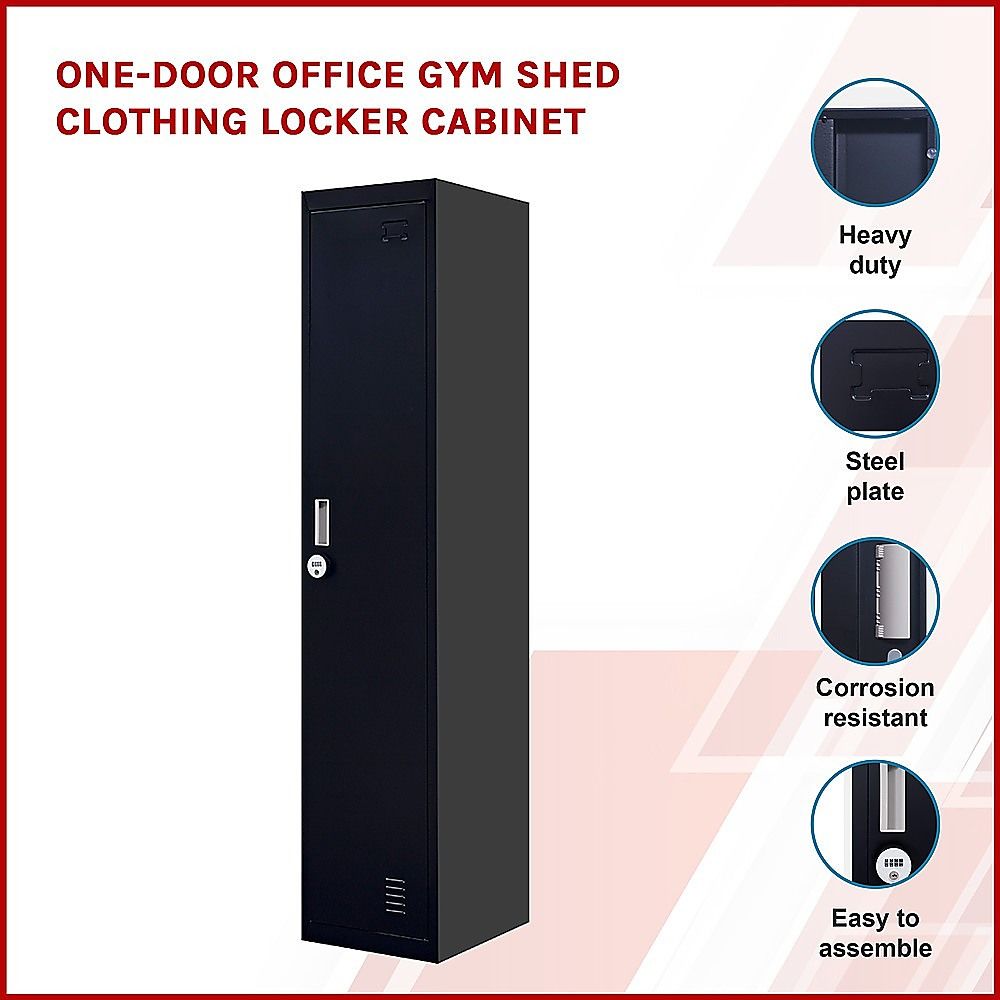One-Door Office Gym Shed Clothing Locker Cabinet — image 3