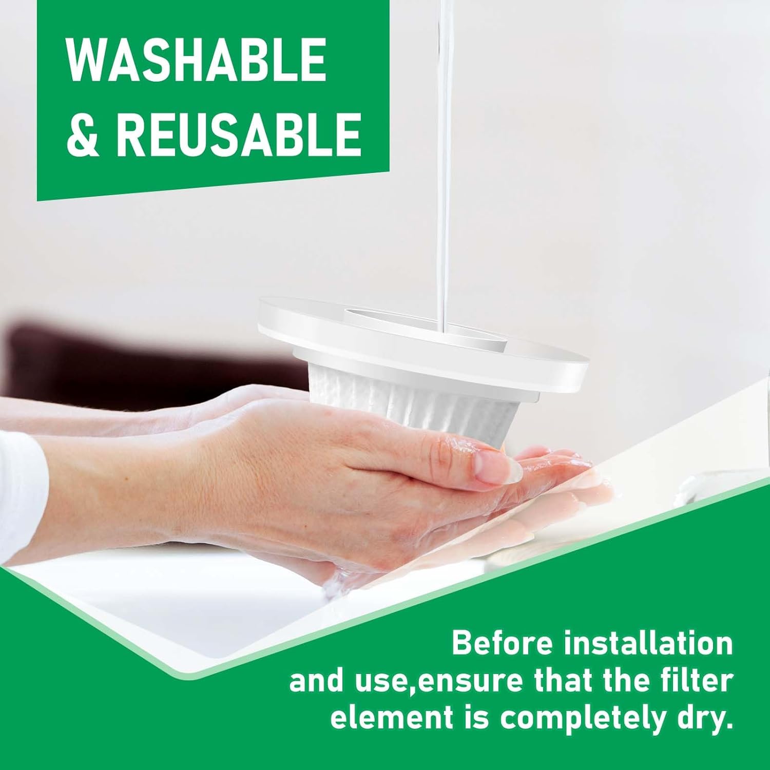 Replacement HEPA Filters Compatible with Horsepower Duck Vacuum Cleaner as Seen on TV, 6-Pack High-Efficiency Filtration, Washable Filters Compatible with — image 5