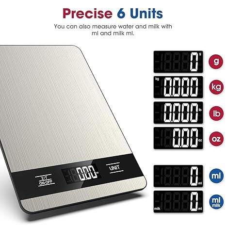 10kg/1g Precision Kitchen Scale: Ultra-Thin, Multi-Unit, Stainless Steel for Aussie Home Cooks โ image 2
