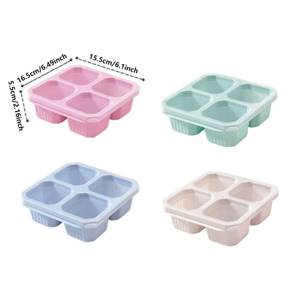 8PCS Wheat Straw Food Storage Containers Snack Candy Fruit Lunch Fresh Box Set โ image 3