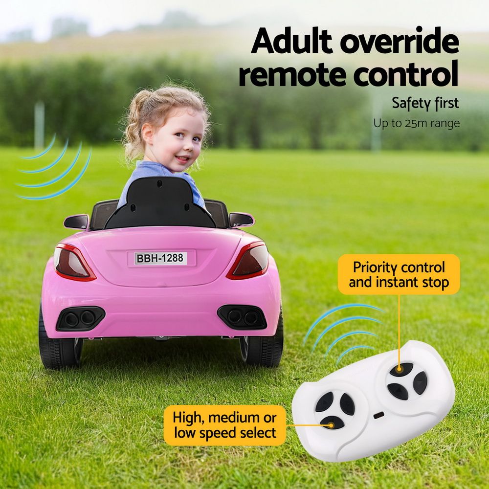 Rigo Kids Electric Ride On Car Toys Cars Headlight Music Remote Control 12V Pink โ image 6