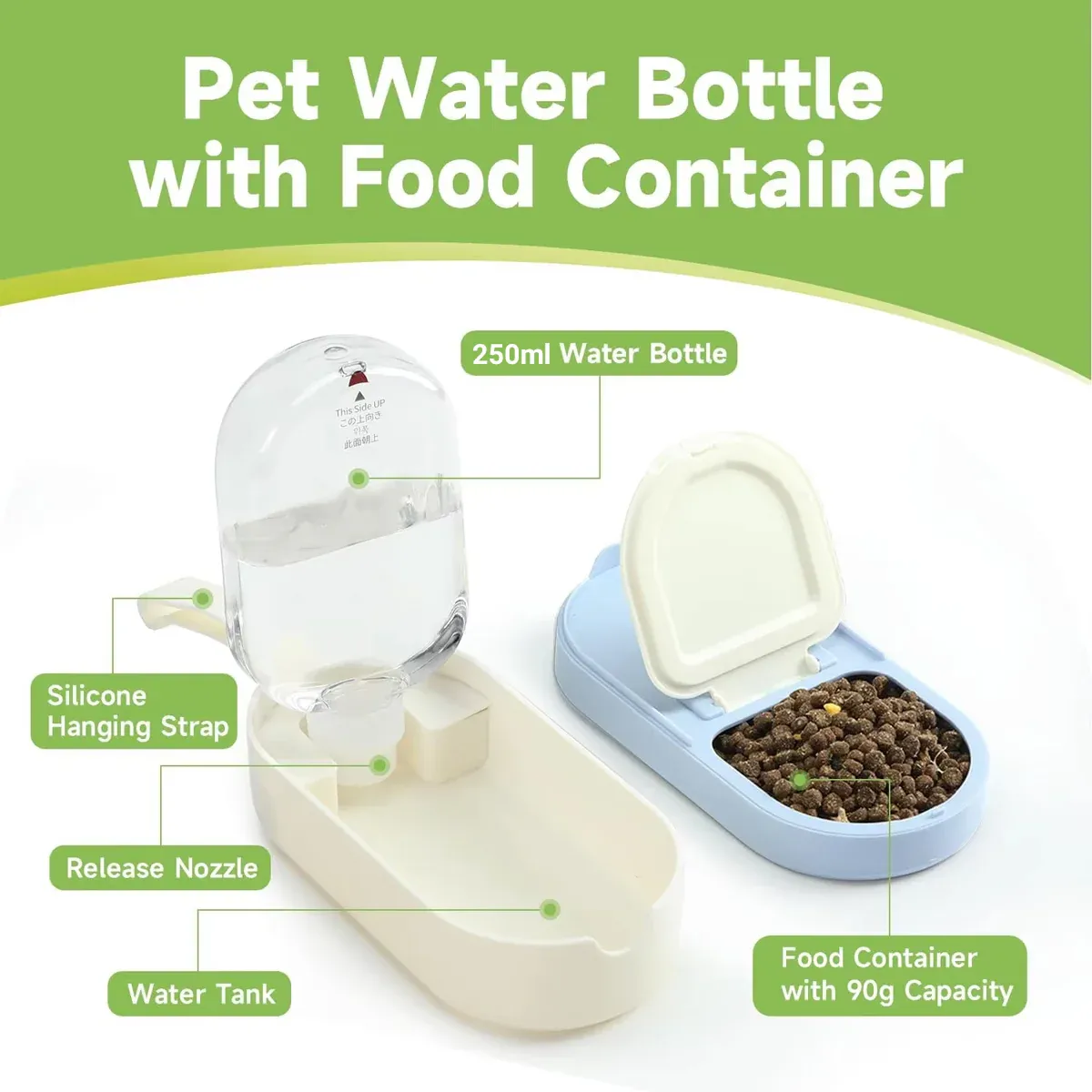 Pet Travel Water Food Cup for Dog Walking Leakproof Portable Lightweight Outdoor - Orange — image 6