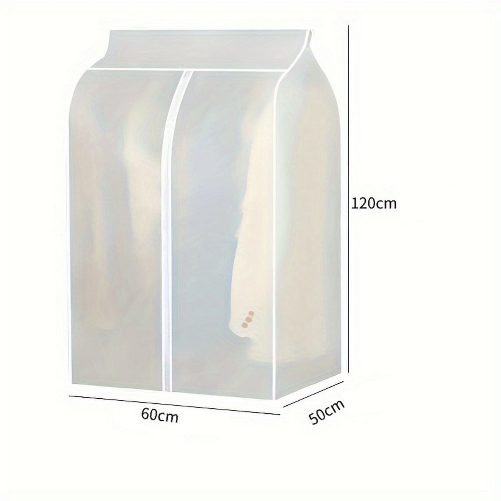 120cm Clothes Dust Cover Wardrobe Cloth Cover Clothes Storage Bag For Garments Suits Dresses Coats — image 3