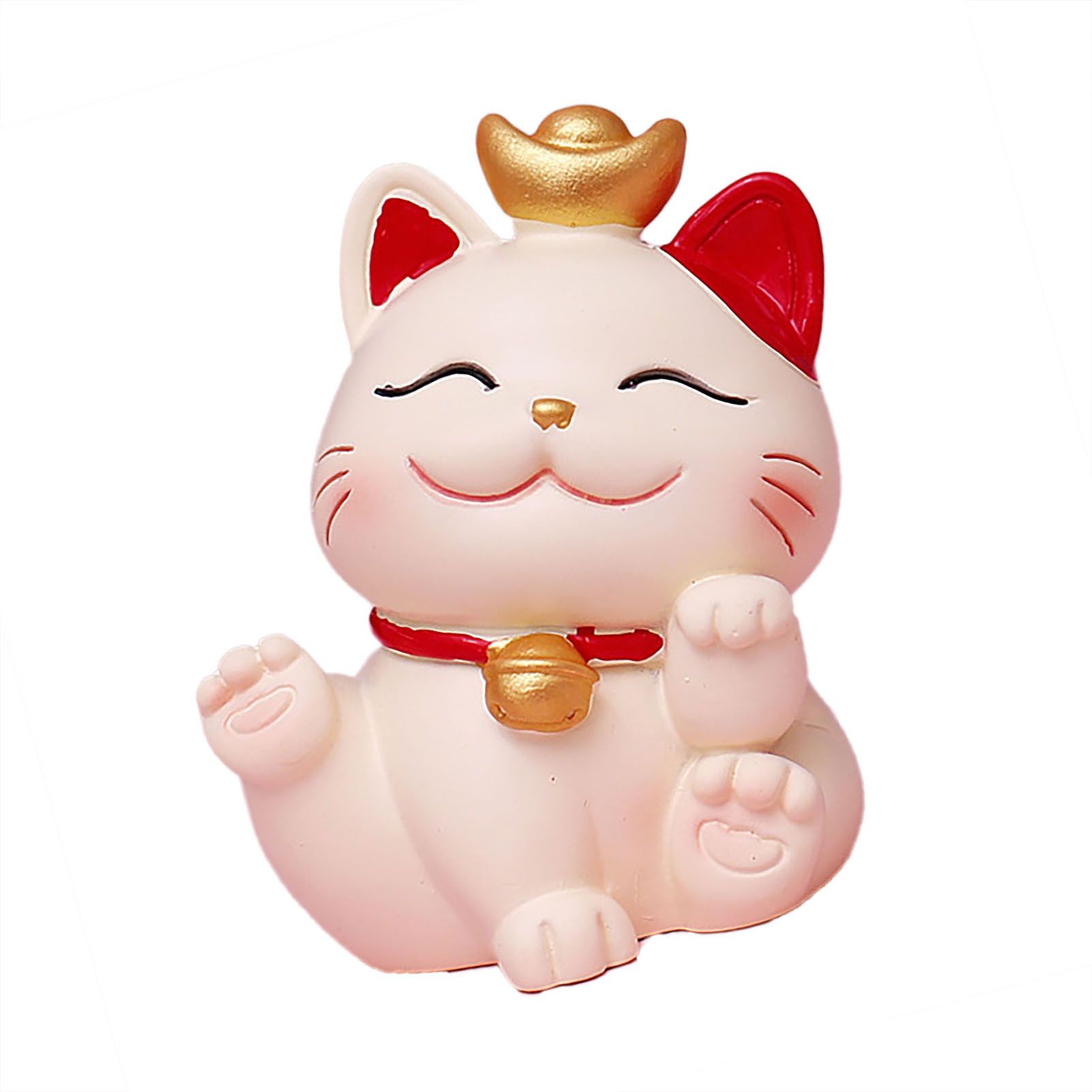 Lucky Cat Ornament Synthetic Resin Fortune Cat Statue Decoration for Home Living Room SJ0001 1 — image 2