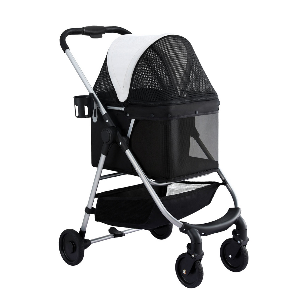 i.Pet Pet Stroller Pram Dog Cat Carrier Cage Large Travel Pushchair Foldable 4 Wheels — image 2