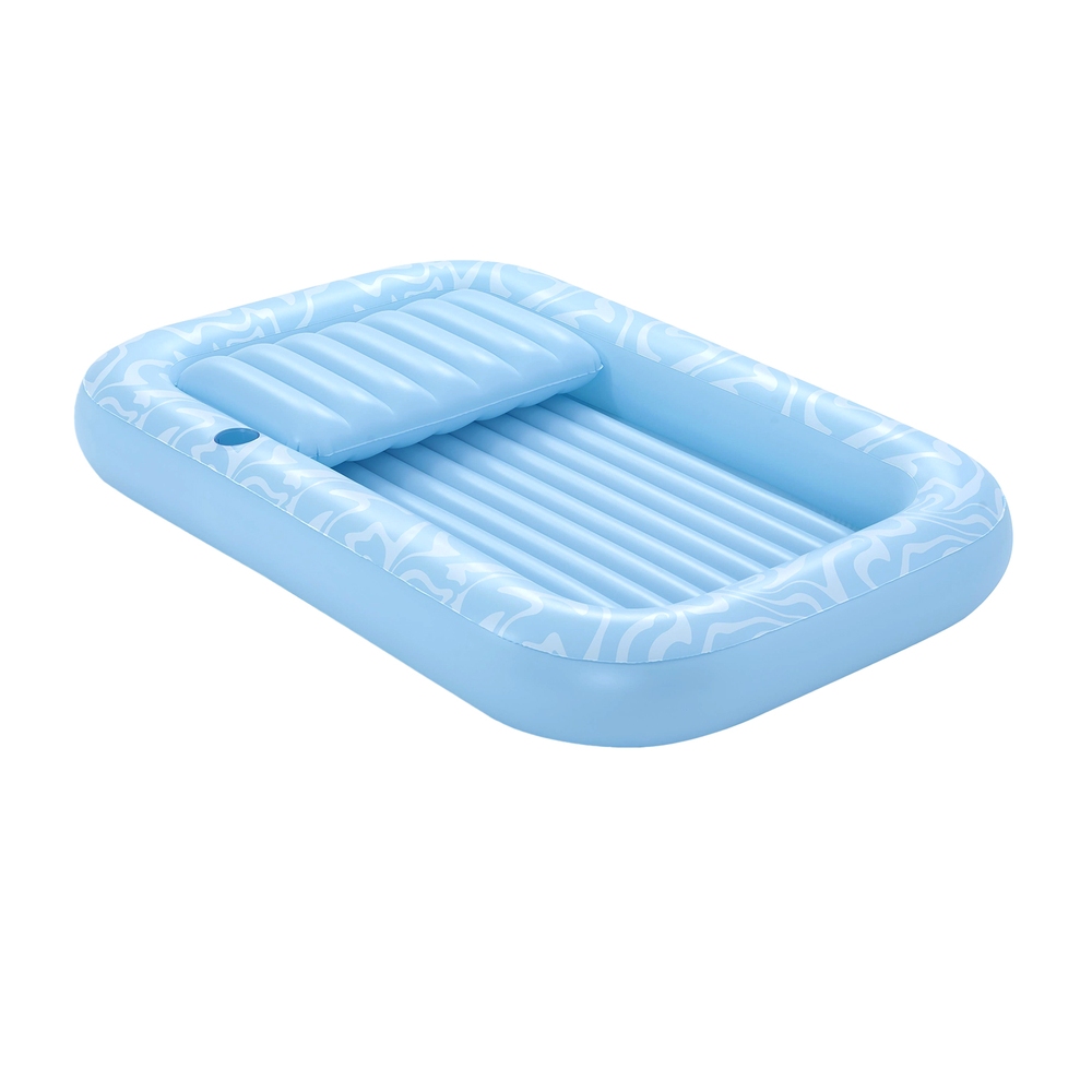 Bestway Float Floating Seat Pool Lounger Inflatable Lounge Chair Bed Pillow Cup Holder 2.03MX1.37M โ image 3