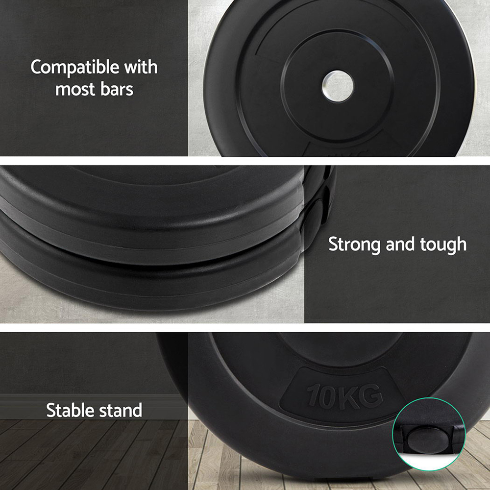 Everfit 40kg Barbell Weight Plates Standard Home Gym Press Fitness Exercise โ image 4