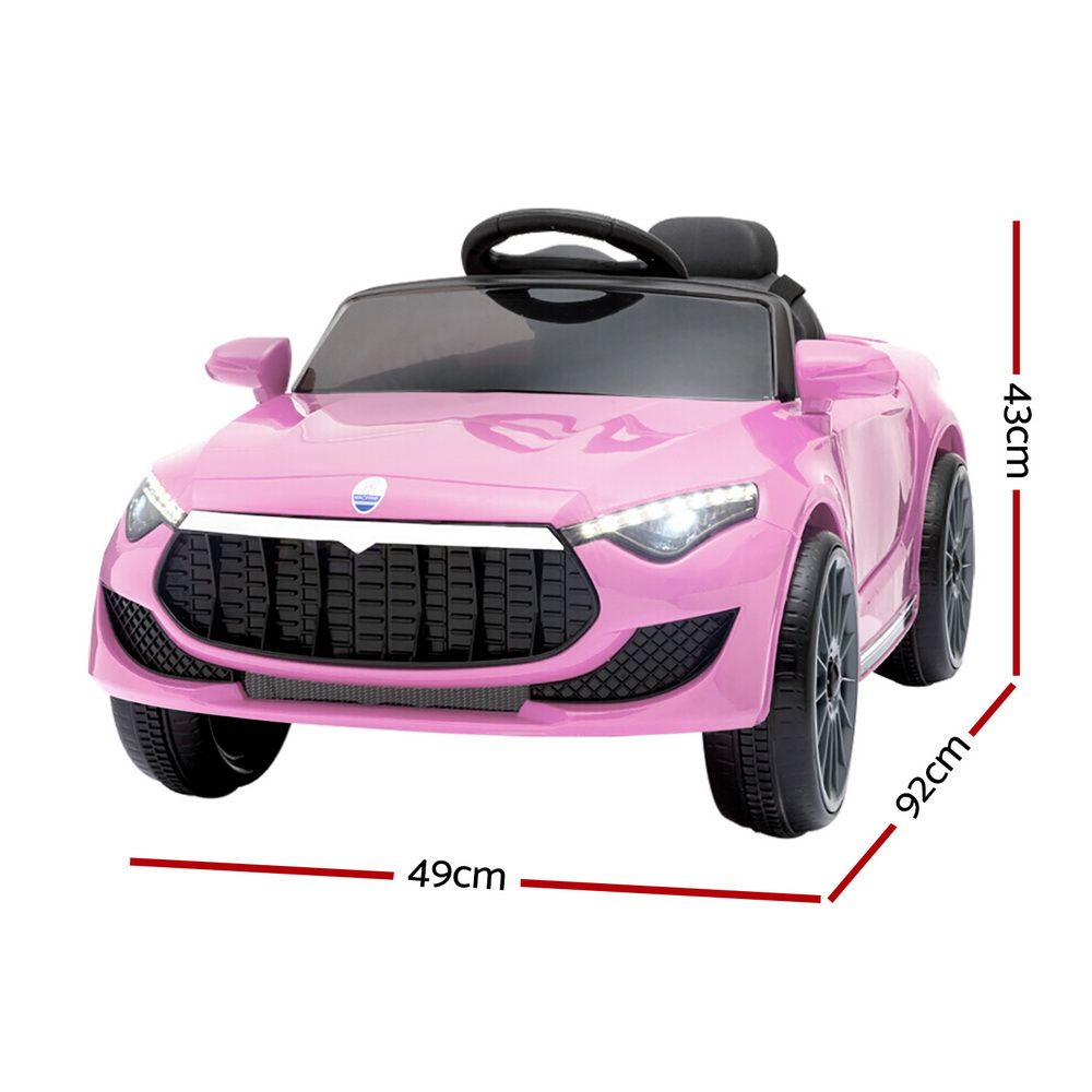 Rigo Kids Electric Ride On Car Toys Cars Headlight Music Remote Control 12V Pink โ image 2