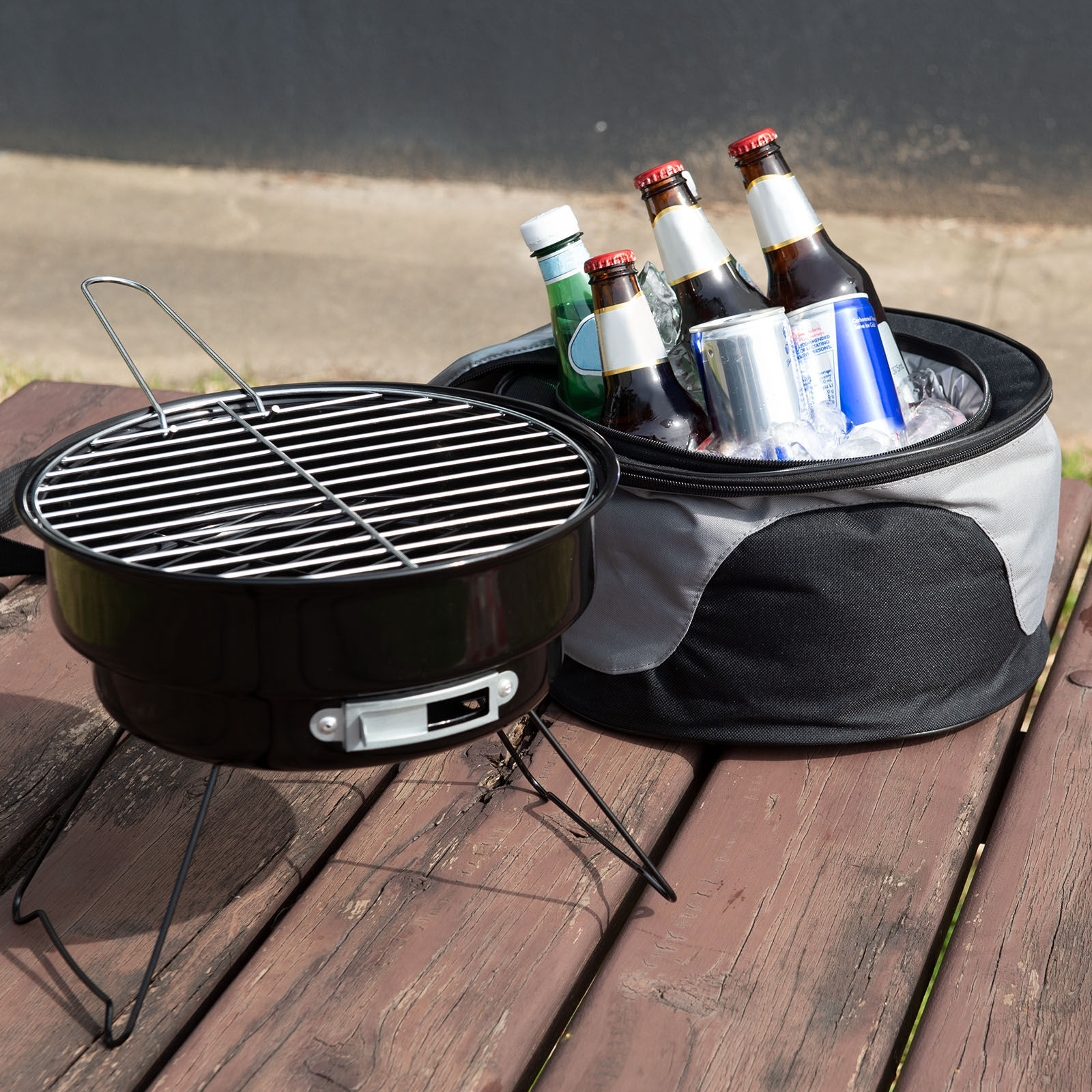 Havana Outdoors 2-IN-1 BBQ Grill Cooler Combo Set Outdoor Camping Picnic โ image 2
